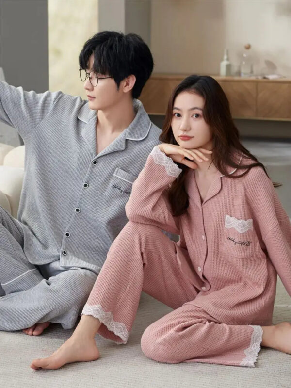 Cotton Couple Sleepwear Pajama Suit - Image 6