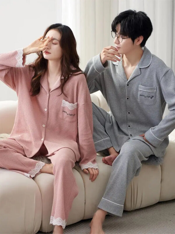 Cotton Couple Sleepwear Pajama Suit - Image 5