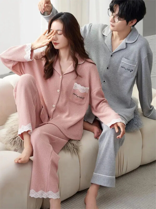 Cotton Couple Sleepwear Pajama Suit - Image 2