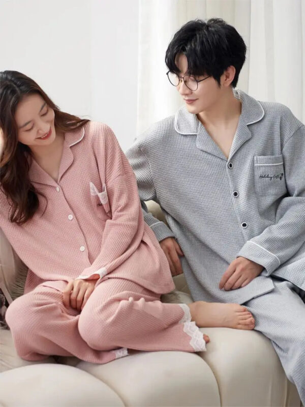 Cotton Couple Sleepwear Pajama Suit - Image 4