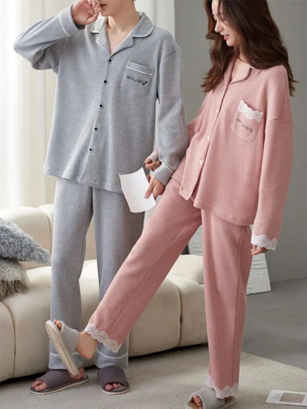 Cotton Couple Sleepwear Pajama Suit