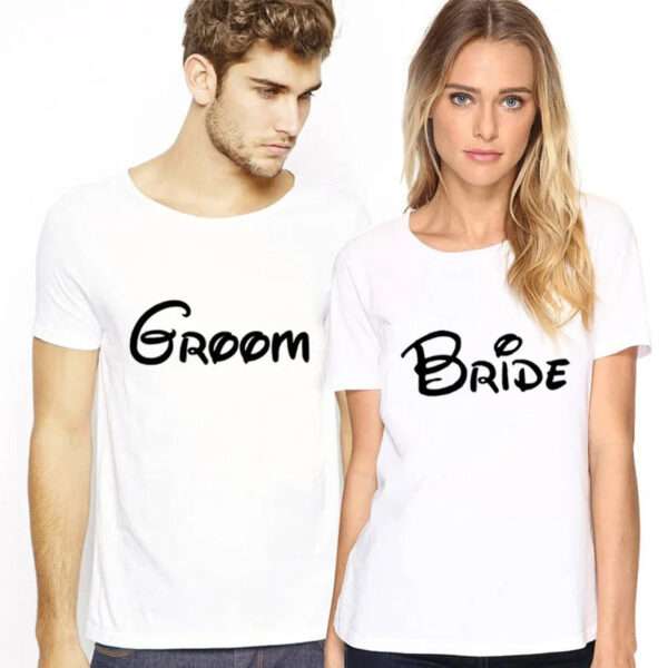 Groom And Bride Honeymoon Printed T-shirt