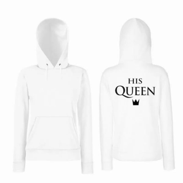 Stylish King And Queen Matching Couple Hoodies - Image 2