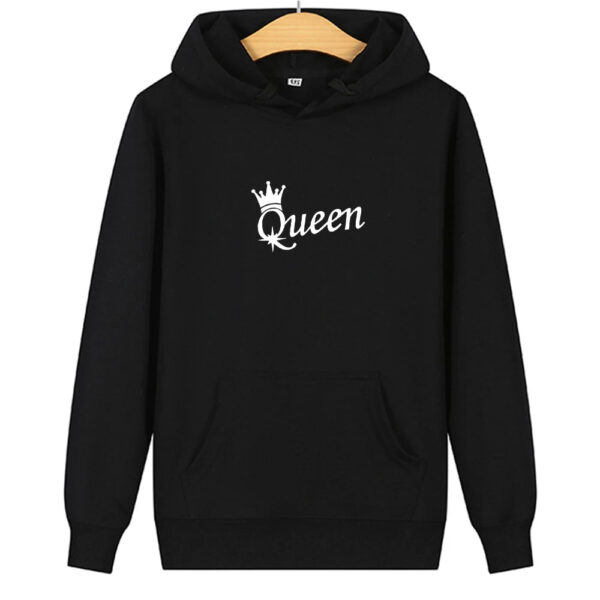 Women Men Sweatshirt Lovers Couples Hoodies Korean Style Casual Couple Wear Pullover Gift King and Queen Matching Couple Hoodies - Image 2