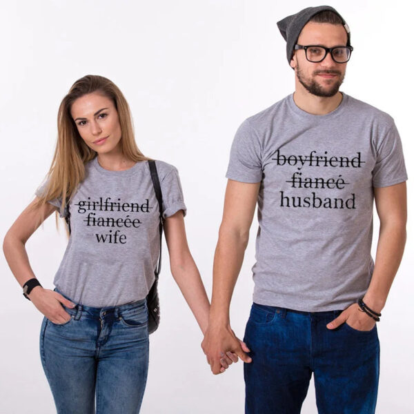 Husband and Wife Matching Couple Honeymoon T-shirt - Image 3