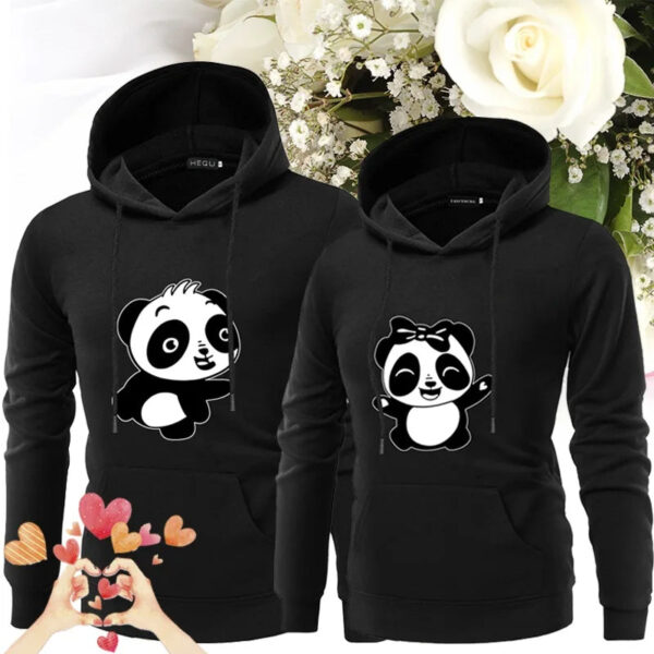 Lovely Panda Couple Hoodies - Image 5