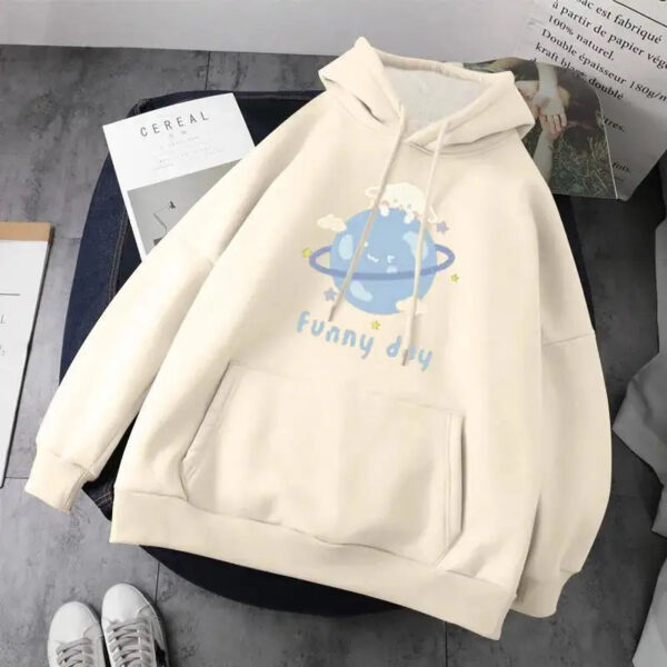 Cute Cartoon Printed Matching Couple Hoodie - Image 11