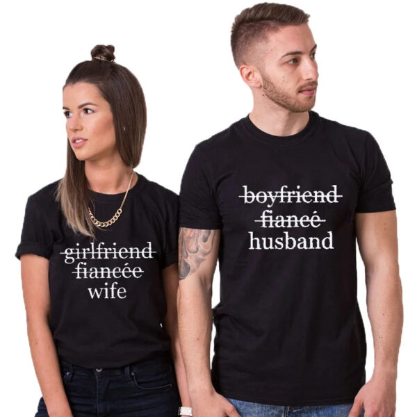 Husband and Wife Matching Couple Honeymoon T-shirt - Image 4