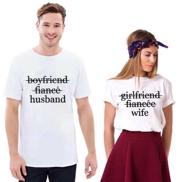 Husband and Wife Matching Couple Honeymoon T-shirt - Image 2