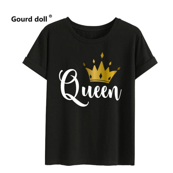 New King And Queen Casual Couples Tee Shirt - Image 5