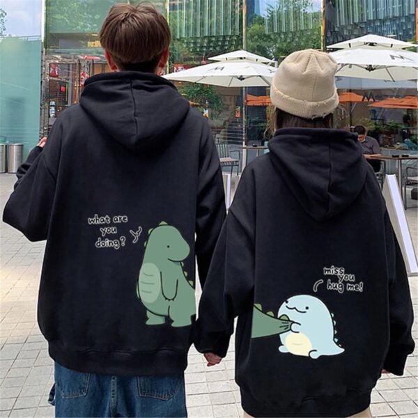 Couple Dinosaur Matching Hoodie