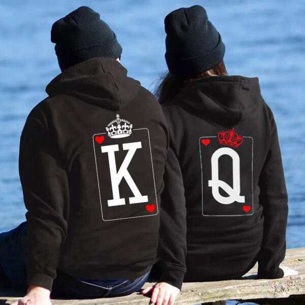 Unisex Queen King Poker Couple Hoodies