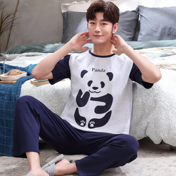 Short Sleeve Pajamas Cartoon Couple Suit - Image 9