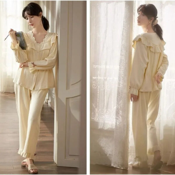 Comfy Cotton Couple Pajamas Suit - Image 2