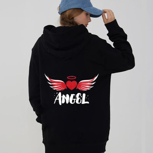 His Angel and Her Demon Matching Couple Hoodies - Image 3