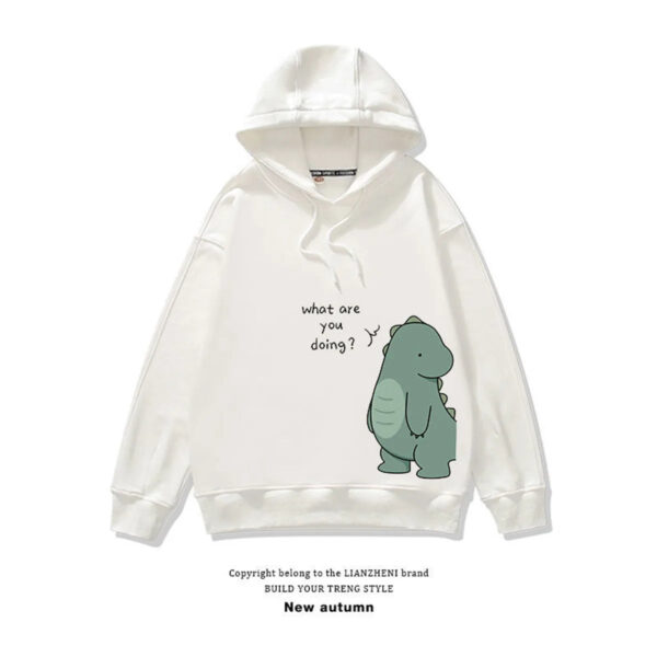 Cute Couple Dinosaur Matching Hoodie - Image 8