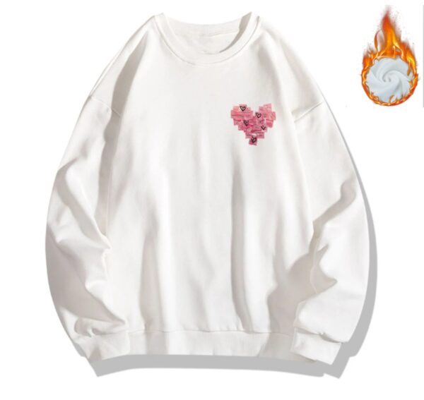 Pink Love Heart Couple Hoodies - Image 13