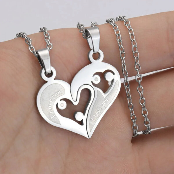 Trendy Heart Shaped Key Chain Couples - Image 13