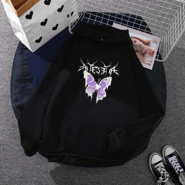 Men and Women Butterfly Printed  Hoodies - Image 3