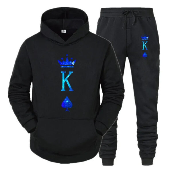 Fashionable Couple King Queen Printed Hoodies - Image 3