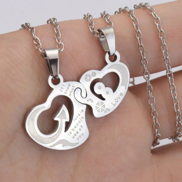 Trendy Heart Shaped Key Chain Couples - Image 37