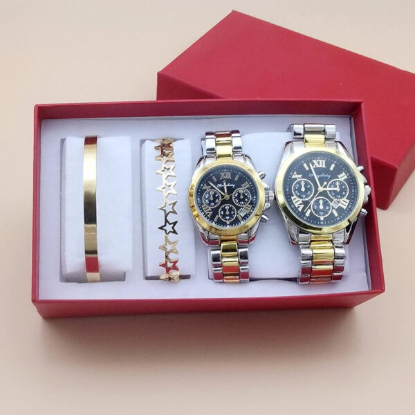 Luxury Watch Set With Bracelet And Pendant For Lovers