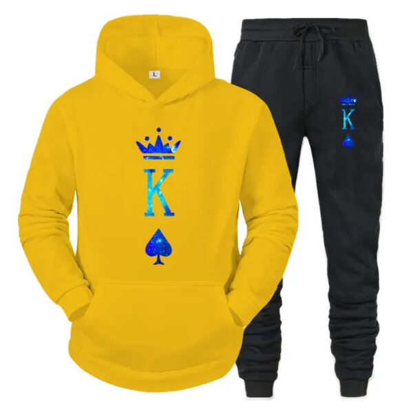 Fashionable Couple King Queen Printed Hoodies - Image 16