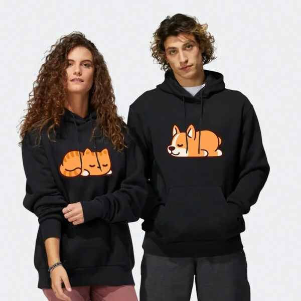 Couple Cute Printed Tracksuits 2 Piece Set Men Women Hoodies + Pants Pullover Casual Fleece Sweatshirt Streetwear Clothing