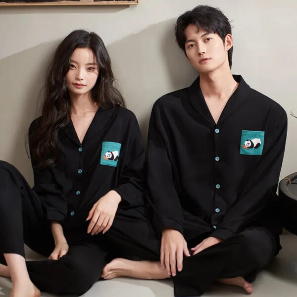 Couple Nightwear Panda Pajama Suit - Image 3