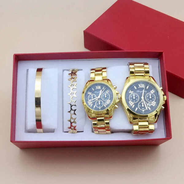 Luxury Watch Set With Bracelet And Pendant For Lovers - Image 2