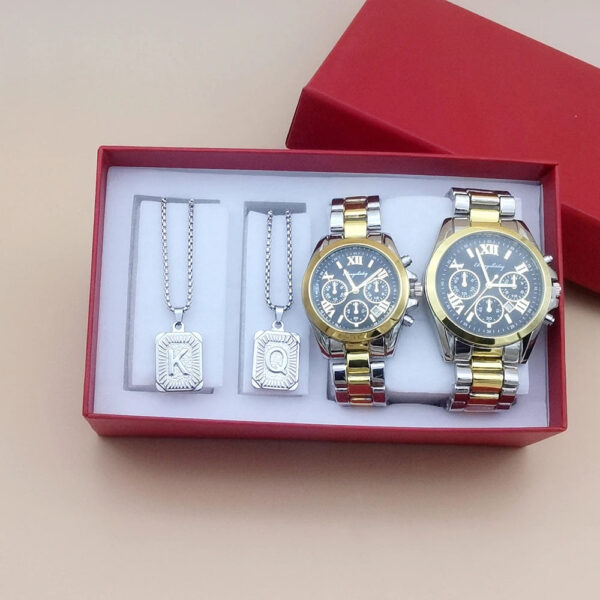 Luxury Watch Set With Bracelet And Pendant For Lovers - Image 9