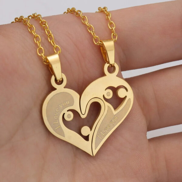 Trendy Heart Shaped Key Chain Couples - Image 14