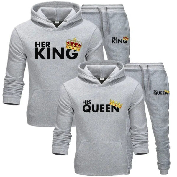 King Queen Couple Set  Matching Couple Hoodies - Image 5