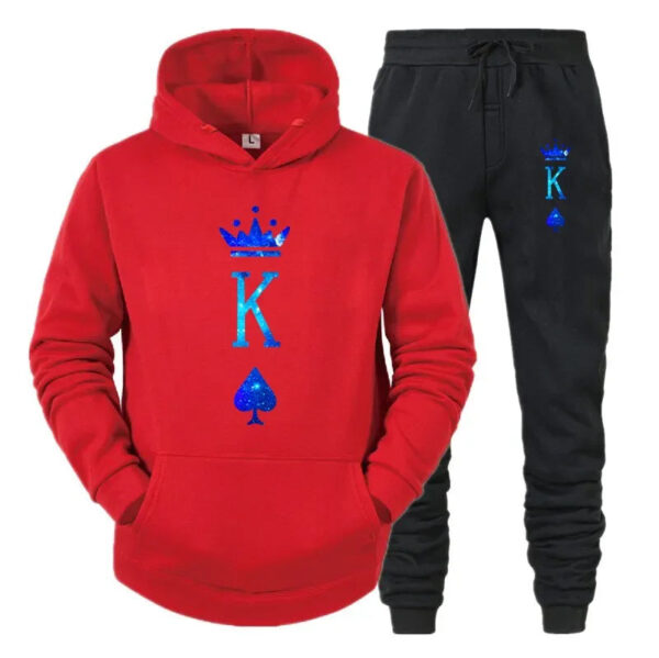 Fashionable Couple King Queen Printed Hoodies - Image 17