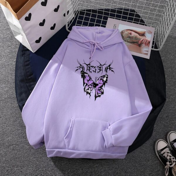 Men and Women Butterfly Printed  Hoodies - Image 5