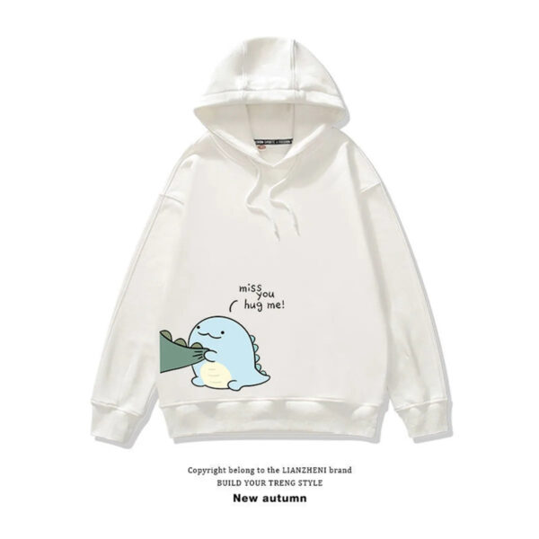 Cute Couple Dinosaur Matching Hoodie - Image 7