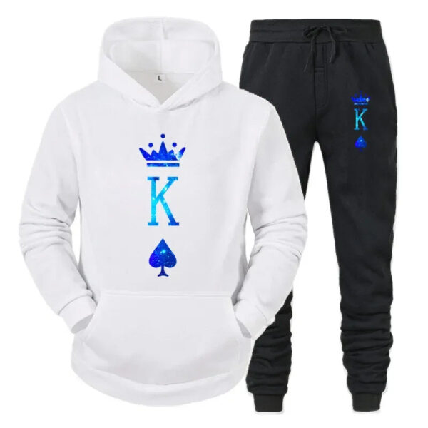 Fashionable Couple King Queen Printed Hoodies - Image 9