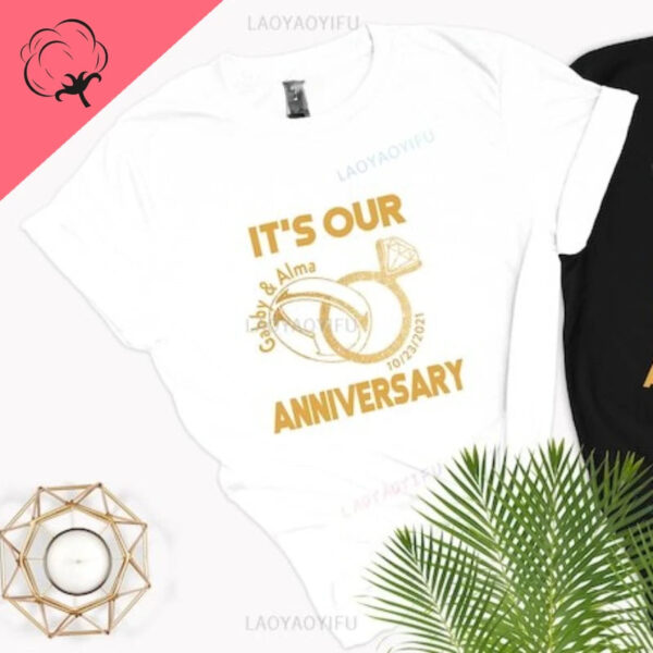 Beautiful Custom Anniversary T Shirts Gift For Couple - Image 6