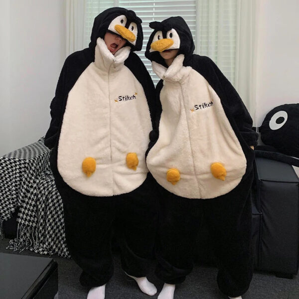 Lovely Penguin Couples Pajamas Suit