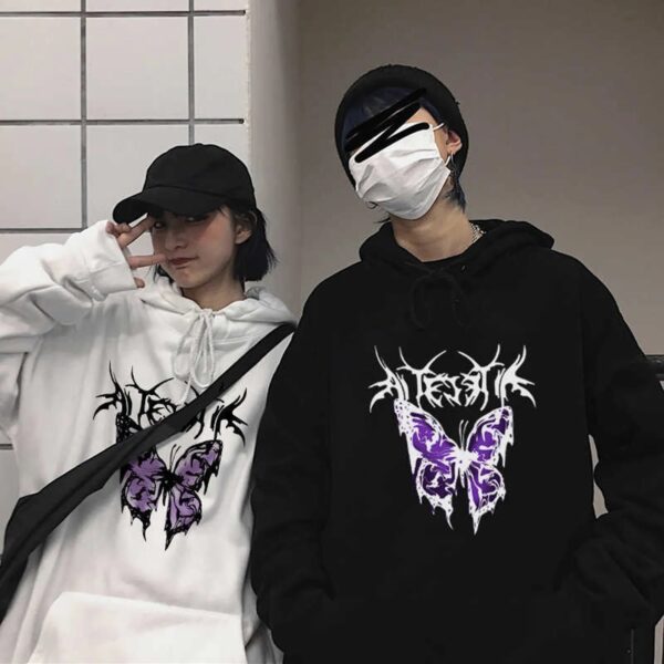 Men and Women Butterfly Printed  Hoodies