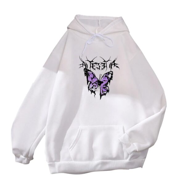 Men and Women Butterfly Printed  Hoodies - Image 7