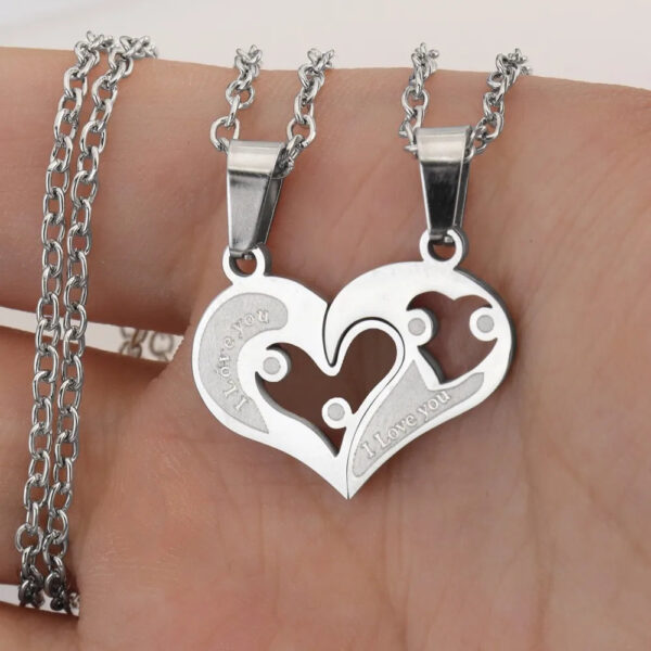 Trendy Heart Shaped Key Chain Couples - Image 29