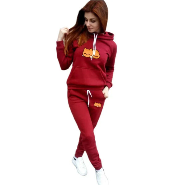 Couple Cute Printed Tracksuits 2 Piece Set Men Women Hoodies + Pants Pullover Casual Fleece Sweatshirt Streetwear Clothing - Image 14