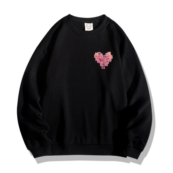 Pink Love Heart Couple Hoodies - Image 7