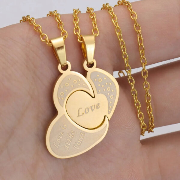 Trendy Heart Shaped Key Chain Couples - Image 12