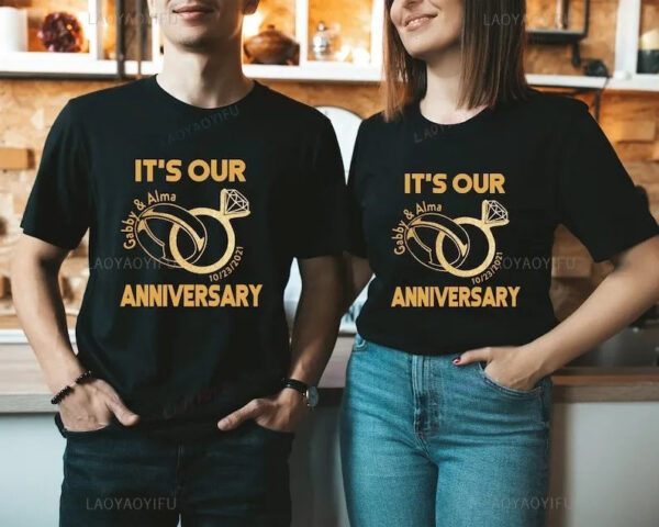 Beautiful Custom Anniversary T Shirts Gift For Couple