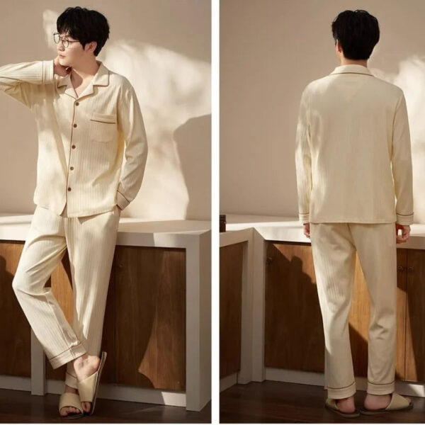 Comfy Cotton Couple Pajamas Suit - Image 3