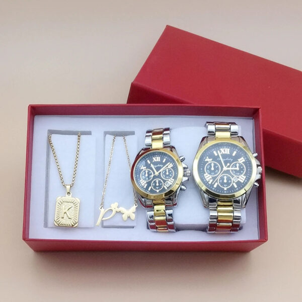 Luxury Watch Set With Bracelet And Pendant For Lovers - Image 8