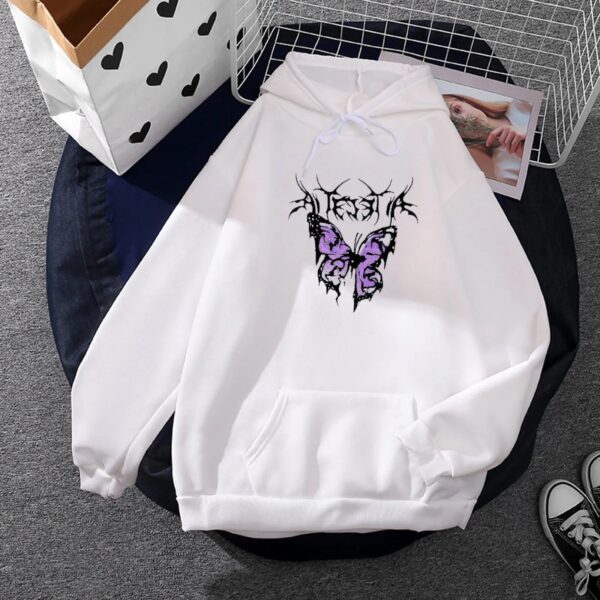 Men and Women Butterfly Printed  Hoodies - Image 2