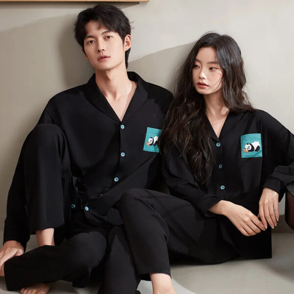 Couple Nightwear Panda Pajama Suit